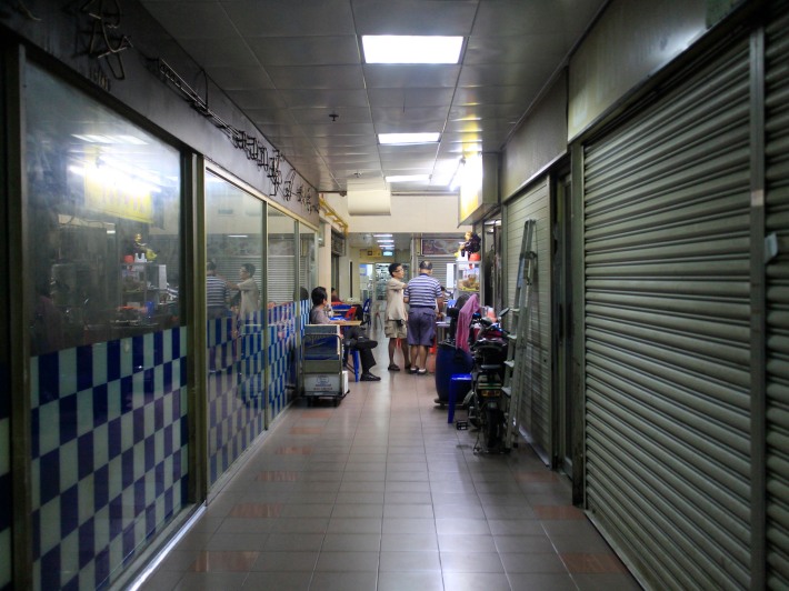 Most shops have either vacated or barely open, which makes for the crowds concentrating on the few eateries that are still open